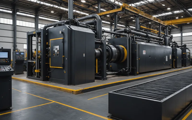 Rubber extrusion production line with inline sensor equipment monitoring material properties